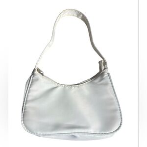 WOMEN’S White Minimalist Baguette Mini Handbag